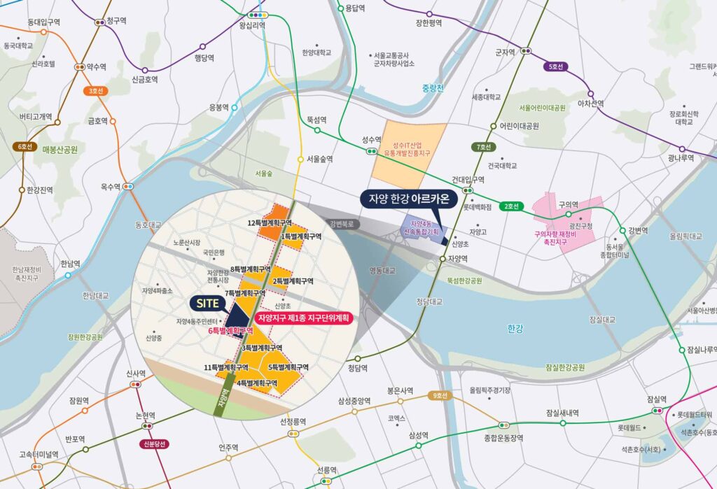 자양한강아르카온-지도